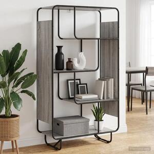 Visoka komoda Siva Sonoma 80 x 37.5 x 144 cm Prerađeno drvo - Siva Sonoma 80 x 37.5 x 144 cm