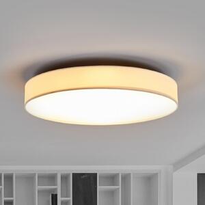 Lindby LED stropna svjetiljka Saira, Ø 50 cm, bijela, tekstil, Bijela, Dnevni boravak/blagovaonica, Tkanina / tekstil