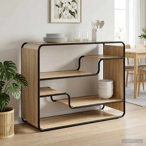 Komoda Hrast sonoma 98 x 37 5 x 75 5 cm Konstruirano drvo - Hrast sonoma 98 x 37 5 x 75 5 cm