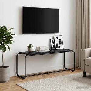 TV stalak 113.5 x 35.5 x 42 cm Crni hrast Konstruirano drvo - Crni hrast 113.5 x 35.5 x 42 cm