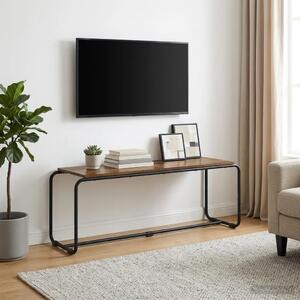 TV stalak 113.5 x 35.5 x 42 cm Dimljeni hrast Konstruirano drvo - Dimljeni hrast 113.5 x 35.5 x 42 cm