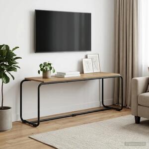 TV stalak 113.5 x 35.5 x 42 cm Hrast artisan Konstruirano drvo - Hrast artisan 113.5 x 35.5 x 42 cm