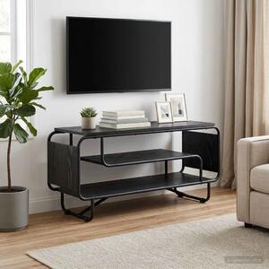 TV stalak 98 x 36 x 45 cm Crni hrast Konstruirano drvo - Crni hrast 98 x 36 x 45 cm