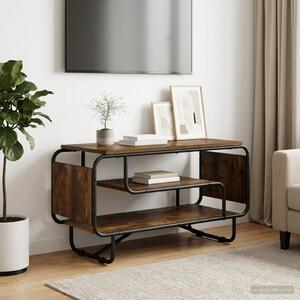 TV stalak 80 x 36 x 45 cm Dimljeni hrast Konstruirano drvo - Dimljeni hrast 80 x 36 x 45 cm