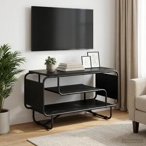 TV stalak 80 x 36 x 45 cm Crni hrast Konstruirano drvo - Crni hrast 80 x 36 x 45 cm
