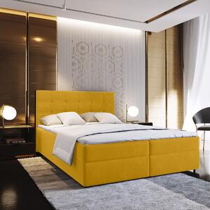 Tapecirani krevet boxspring GLORIEN 160x200 cm senf Madrac: Bonell opružni madrac