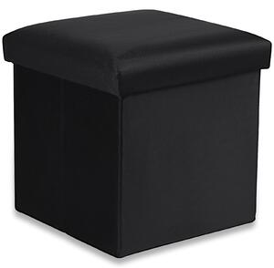 Crna sklopiva tabureta CUBEXO VELVET M