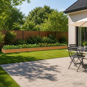 Povišeni vrtni krevet Prirodna 600 x 80 x 24 cm - 600 x 80 x 24 cm Prirodna