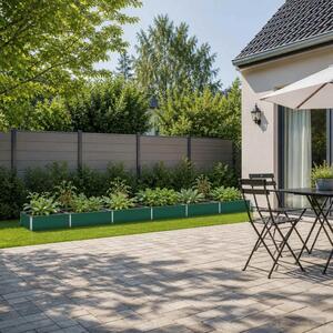 Povišeni vrtni krevet Zelena 600 x 80 x 24 cm - 600 x 80 x 24 cm Zelena