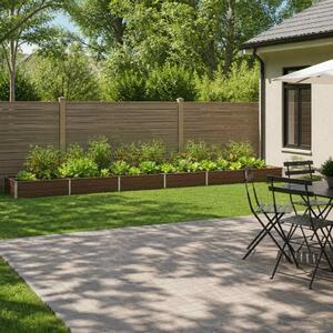 Povišeni vrtni krevet Crna 480 x 80 x 24 cm - 480 x 80 x 24 cm Crna