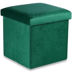 Zeleni sklopivi tabure CUBEXO VELVET M