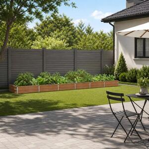 Povišeni vrtni krevet Drvena smeđa 480 x 80 x 24 cm - 480 x 80 x 24 cm Smeđa drvo
