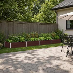 Povišeni vrtni krevet Smeđa 320 x 80 x 24 cm - 320 x 80 x 24 cm Smeđa