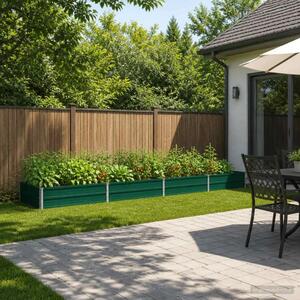 Povišeni vrtni krevet Zelena 320 x 80 x 24 cm - 320 x 80 x 24 cm Zelena