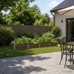 Povišeni vrtni krevet Crna 320 x 80 x 24 cm - 320 x 80 x 24 cm Crna