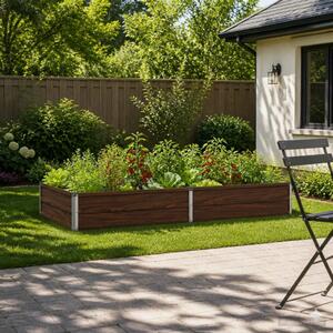 Povišeni vrtni krevet Crna 160 x 80 x 24 cm - 160 x 80 x 24 cm Crna