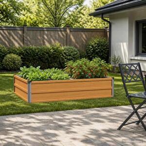 Povišeni vrtni krevet Prirodna 100 x 80 x 24 cm - 100 x 80 x 24 cm Prirodna