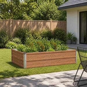 Povišeni vrtni krevet Drvena smeđa 100 x 80 x 24 cm - 100 x 80 x 24 cm Smeđa drvo