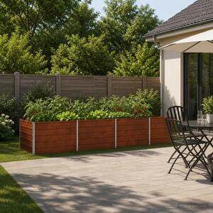 Povišeni vrtni krevet Rđa 320 x 80 x 55 cm corton - 320 x 80 x 55 cm Otporni čelik
