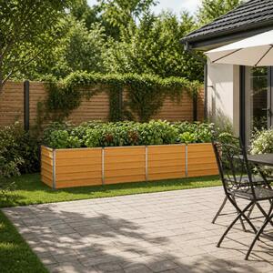 Povišeni vrtni krevet Prirodna 320 x 80 x 55 cm - 320 x 80 x 55 cm Prirodna