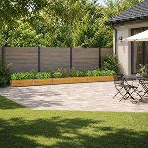 Povišeni vrtni krevet Prirodna 600 x 40 x 24 cm - 600 x 40 x 24 cm Prirodna