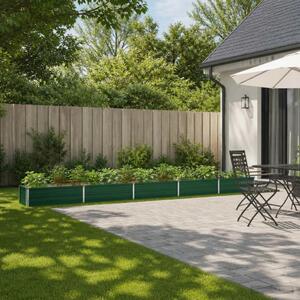Povišeni vrtni krevet Zelena 400 x 40 x 24 cm - 400 x 40 x 24 cm Zelena
