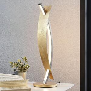 Lucande LED stolna lampa Marija, zlatne boje, dimabilna, 62 cm, prigušiva, Zlato / mjed, Dnevni boravak/blagovaonica, Metal