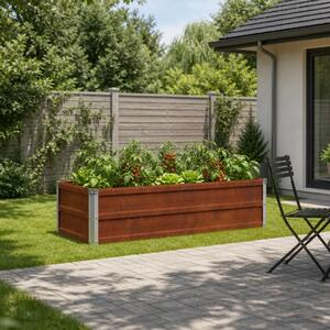 Povišeni vrtni krevet Rđa 100 x 40 x 24 cm corton - 100 x 40 x 24 cm Otporni čelik