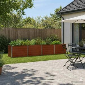Povišeni vrtni krevet Rđa 320 x 40 x 55 cm corton - 320 x 40 x 55 cm Otporni čelik