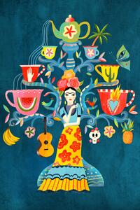 Ilustracija Frida Mexican Tree of Life, Uta Krogmann