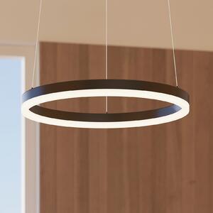 Arcchio Albiona LED viseća svjetiljka, crna, 1 prsten, Ø 40 cm, prigušiva, Crno, Kuhinja, Metal