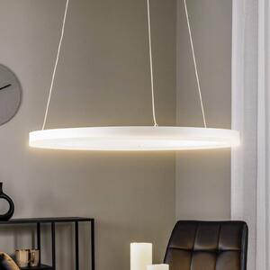Arcchio Albiona LED viseća svjetiljka, bijela, 1 prsten, Ø 60 cm, prigušiva, Bijela, Kuhinja, Metal