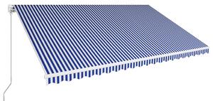 VidaXL Tenda na ručno uvlačenje 500 x 300 cm plavo-bijela