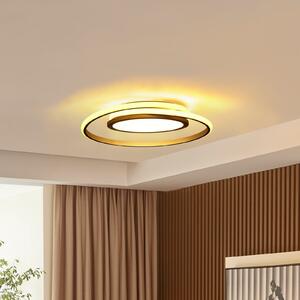 Lucande LED stropna svjetiljka Noud, 49 cm, srebrna, aluminij, prigušiva, prigušiva, Metalik, spavaća soba, Metal