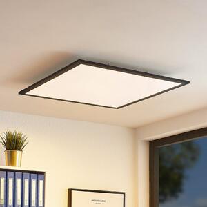 Lindby LED panel Nelios, 62 x cm, CCT, crni, metal, prigušiva, Crno, Kuhinja, Plastika