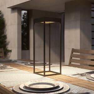 Lucande LED solarno svjetlo Lynzy, 58 cm, crno, metal, IP65, prigušiva, Crno, Metal