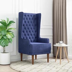 Stolica s visokim naslonom prošivena gumbima Policijska plava - Policijska plava