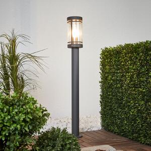 Lindby Djori svjetiljka za stazu, 80 cm, antracit, nehrđajući čelik, E27, Sivo, Nehrđajući čelik