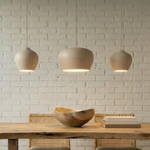 Lucande Viseća lampa Malisa, bež, 3 žarulje, metal, 90 cm, prigušiva, Bež, Dnevni boravak/blagovaonica, Metal