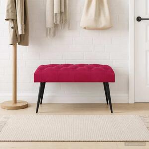 Klupa s gumbastim tkanjem Vinska crvena 80 x 40 x 46 cm Baršun - boja crnog vina 80 x 40 x 46 cm