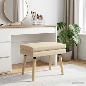 Klupa s dvostrukim slojem Krem 60 x 40 x 46 cm Tkanina - Krem 60 x 40 x 46 cm
