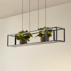 Lucande LED visilica Estante, crna, prigušiva, prigušiva, Crno, Dnevni boravak/blagovaonica, Metal