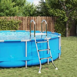 Ljestve za bazen iznad tla 100 cm 3-Step Nehrđajući čelik 304 - 3 stepenice