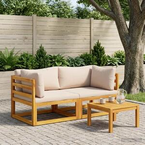 Kauč sa sjedećnicama u kutu 2 kom. 2-sjedalo - Sivosmeđa Kutna sofa (2 kom)