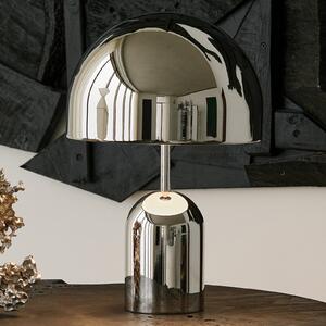 Tom Dixon LED stolna lampa Bell, srebrna, 43 cm, prigušljiva, prigušiva, Metalik, Dnevni boravak/blagovaonica, Metal