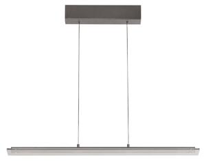 FISCHER & HONSEL Torvi LED viseća svjetiljka, pješčano siva/dimno siva, 88 cm metal/staklo, prigušiva, Sivo, Dnevni boravak/blagovaonica, Metal