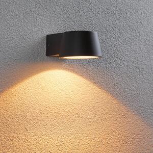 Paulmann LED vanjska zidna svjetiljka Capea, antracit, aluminij, IP44, Crno, Metal