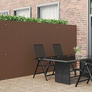 Vrtna ograda dvostrana smeđa 1 8x3 m PVC - Smeđa 180 x 300 cm