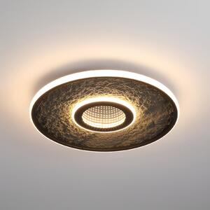 Searchlight LED stropna svjetiljka Lumadisc, crna, Ø 41 cm, metal/silikon, prigušiva, Crno, Dnevni boravak/blagovaonica, Metal