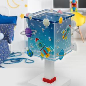 Dalber Dječja stolna lampa Rocket, G4, širina 14 cm, Plava, rasadnik, Plastika